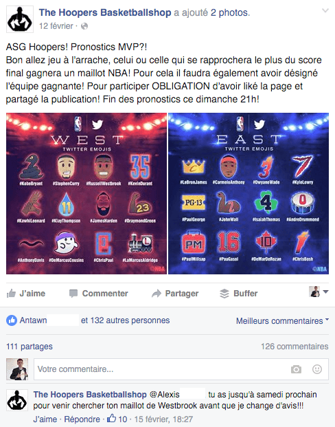 Commerçants et jeux concours sur les réseaux sociaux