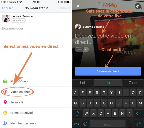 comment créer un facebook live