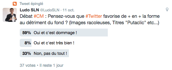 comment bien communiquer sur twitter - le sondage