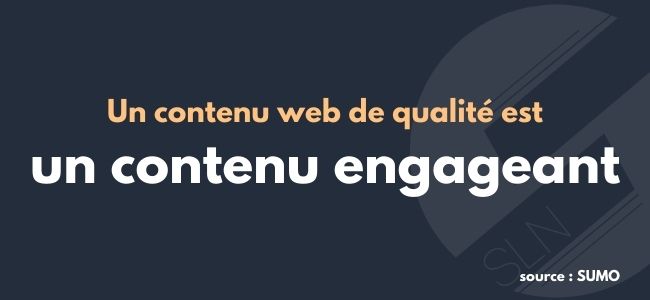 un contenu web est un contenu engageant