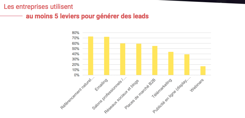 les leviers utilisés en B2B pour generer des leads