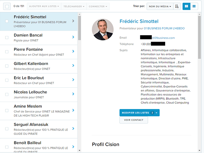 comment identifier les influenceurs journalistes avec Cision