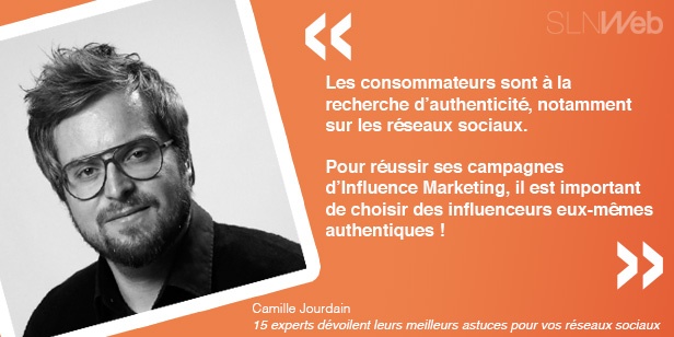 Astuces Camille Jourdain pour communication réseaux sociaux