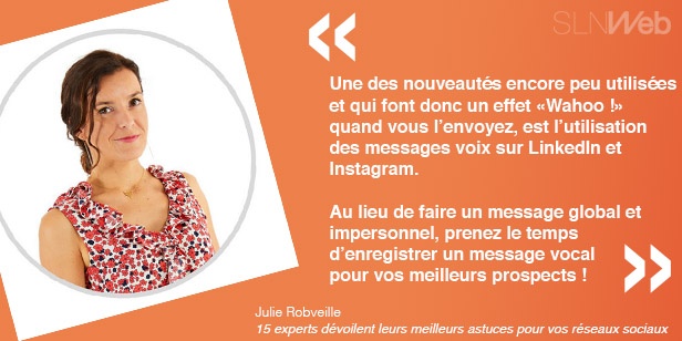 astuces réseaux sociaux de julie