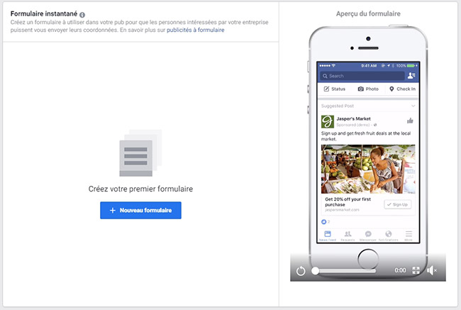 generer des leads avec le formulaire dans facebook ads