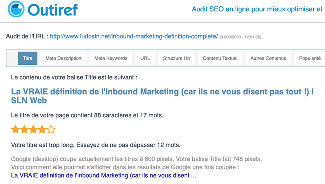 outil seo gratuit outiref