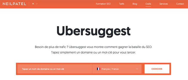 outil seo gratuit ubersuggest