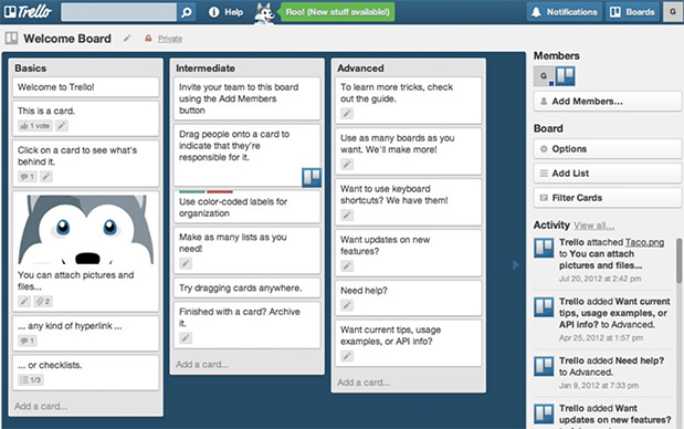 trello pour travailler en remote