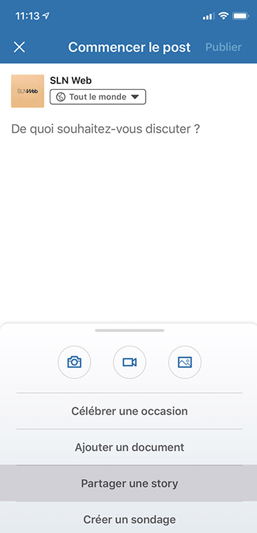 story page linkedin comment faire