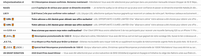 emailings qui arrivent en spam