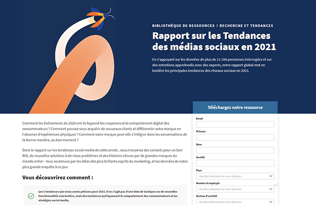 exemple de landing page pour générer des leads