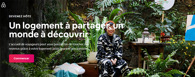 landing page inbound marketing par airbnb