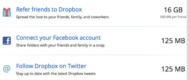 un exemple de growth hacking chez Dropbox