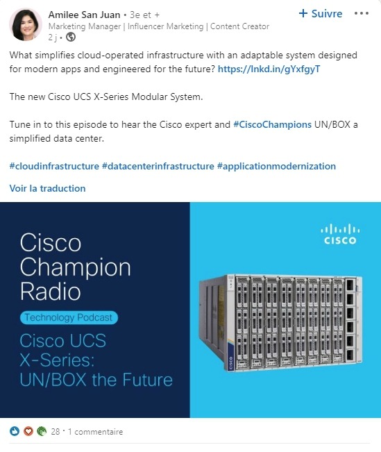 La campagne d'influence Cisco Champions Program