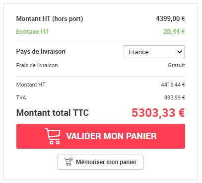 Exemple de calcul de taxes sur un panier e-commerce (étape 1)