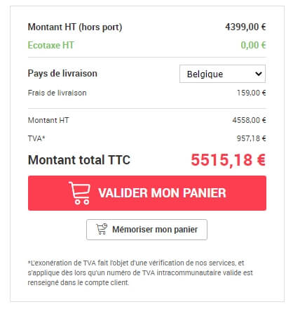 Exemple de calcul de taxes sur un panier e-commerce (étape 2)