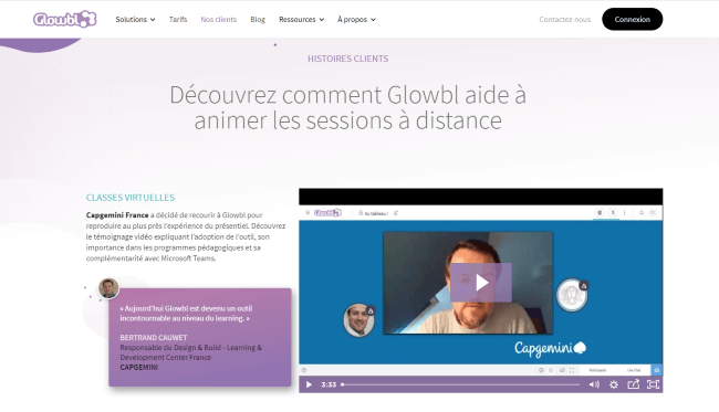 Un exemple de cas client chez Glowbl