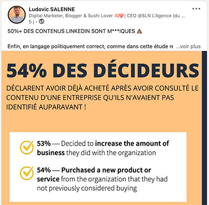 l'impact de linkedin dans la décision d'achat