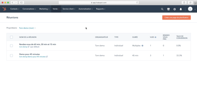 tuto agenda hubspot 1