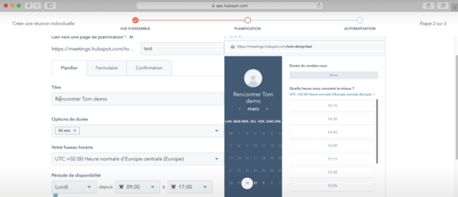 tuto agenda hubspot 5