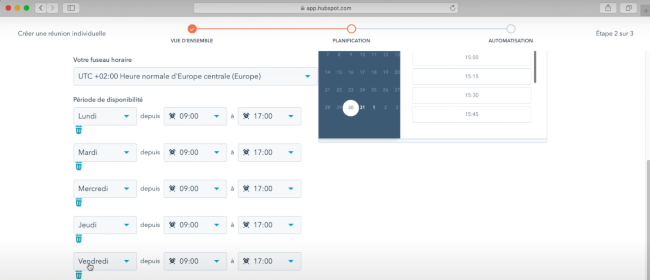 tuto agenda hubspot 6