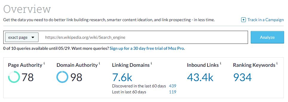 difference entre domain authority et page authority