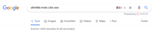 technique allintitle sur google