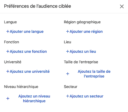 audience ciblee sur page entreprise linkedin